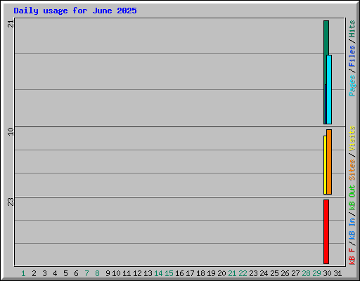 Daily usage for June 2025