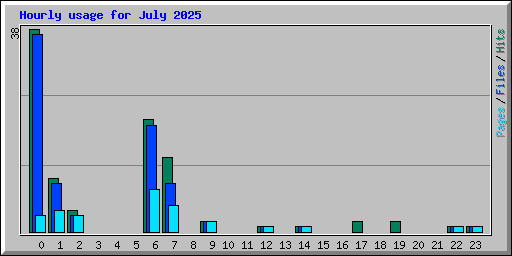 Hourly usage for July 2025